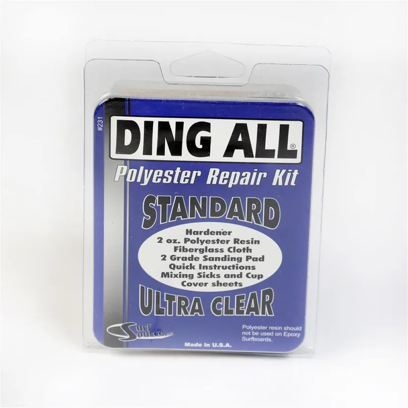 Ding All Polyester Repair Kit Standard Ultra Clear Billig