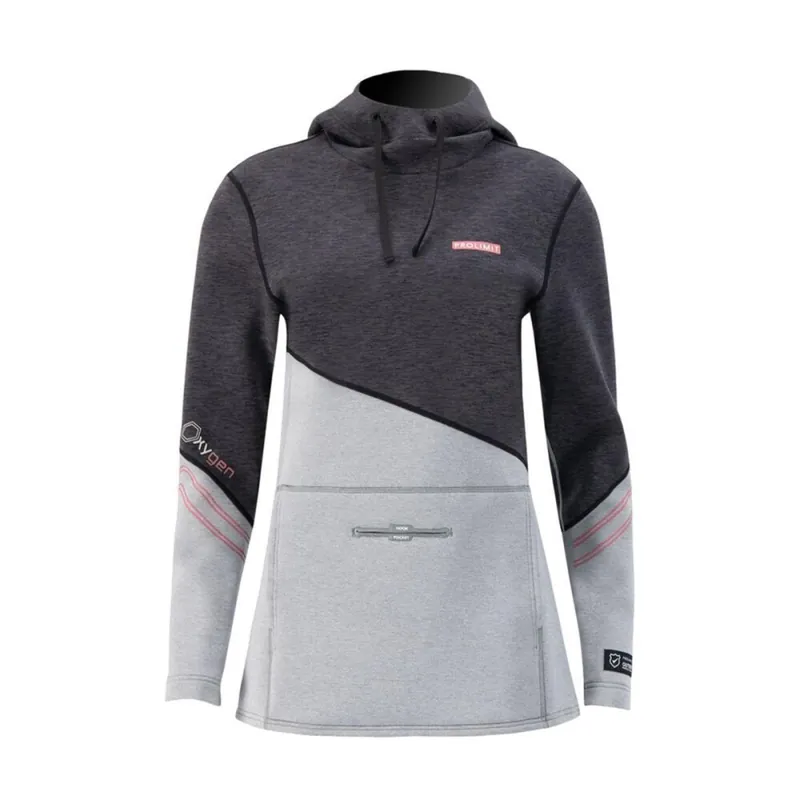 Abverkauf Prolimit Women Neoprene Hoodie Oxygen Black Grey L