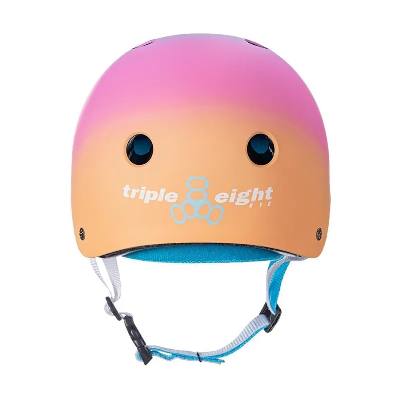 Triple 8 Certified Sweatsaver verstellbarer Skatehelm Sunset S/M (53-57cm) Markenprodukt