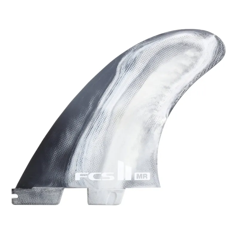 FCS II Mark Richards Twin + Stabiliser Fins Black/White Swirl Schneller Versand