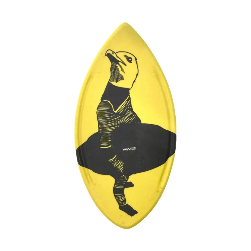 Zertifiziert HW-Shapes Hybridskim Skimboard Kids Foamy 100 Minimal Möwe Yellow