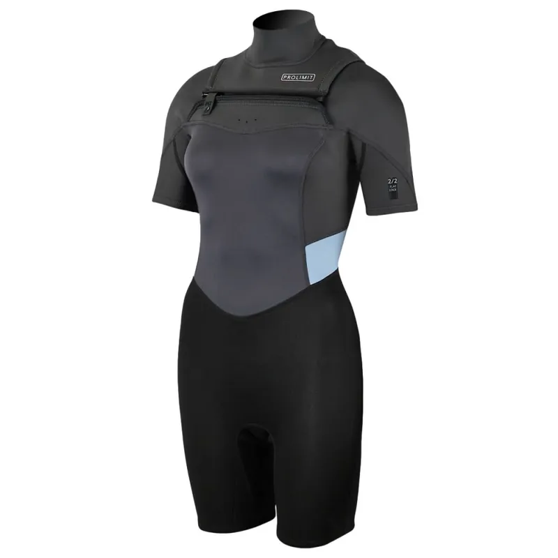 Prolimit Pure Girl Fire Shorty Frontzip 2/2 Blue/ Grey M (38) Neue Kollektion