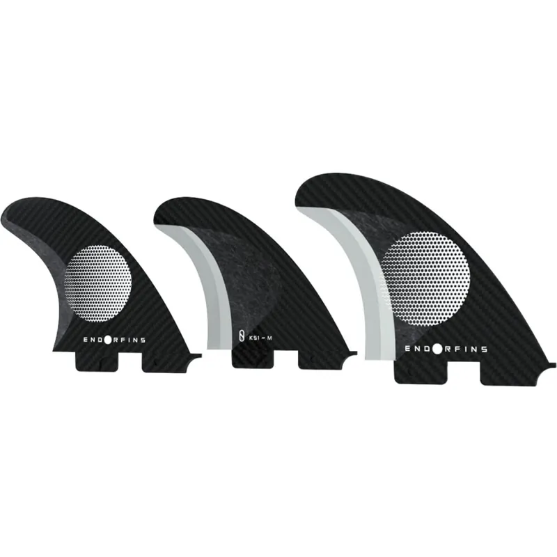 Endorfins Slater KS1 3 Fin Set Medium 2 Tab Black White Ausverkauf