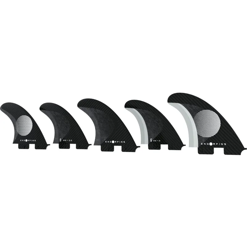 Endorfins Slater KS1 5 Fin Set Medium 2 Tab Black White Highlight