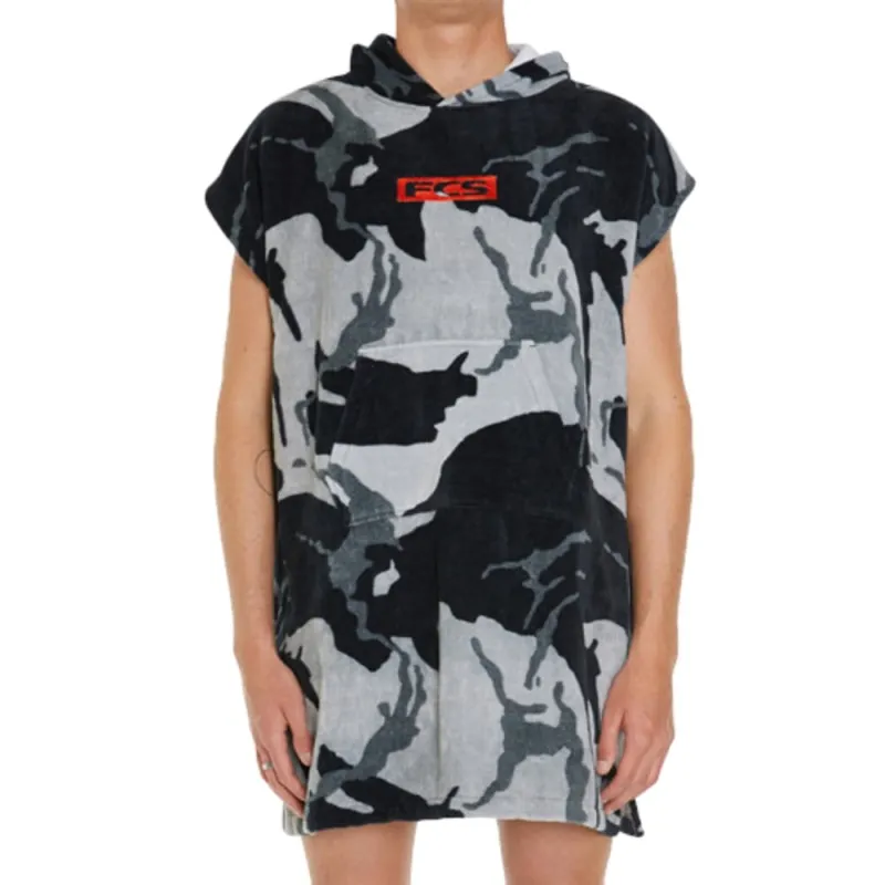 Neuheit FCS Junior PONCHO Grey Camo/ Black