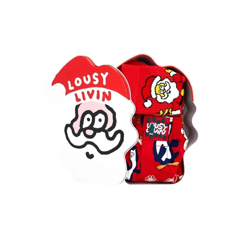 Lousy Livin Pinguins & Santa Socks Geschenkbox L Bestpreis