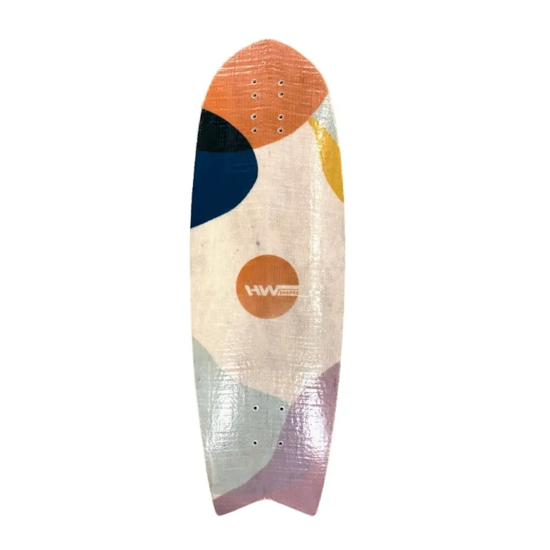 HW-Shapes Surfskate FT 29.5" Deck Colordot Echt