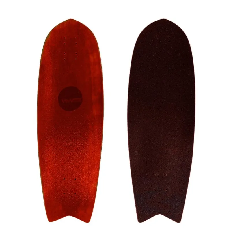Garantierte Lieferung HW-Shapes Surfskate FT 29.5" Deck Epoxyart Red