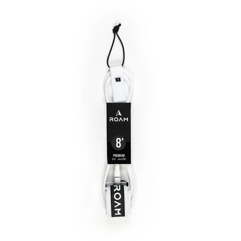 Rabatt ROAM Surfboard Leash Premium 8.0 Weiss