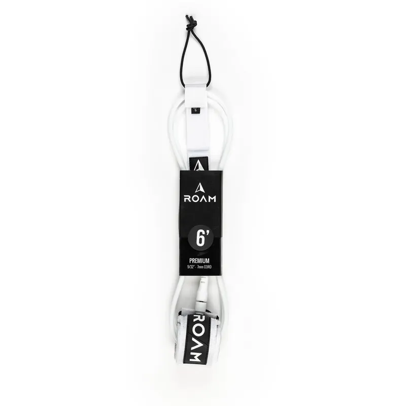 ROAM Surfboard Leash Premium 6.0 Weiss Echt