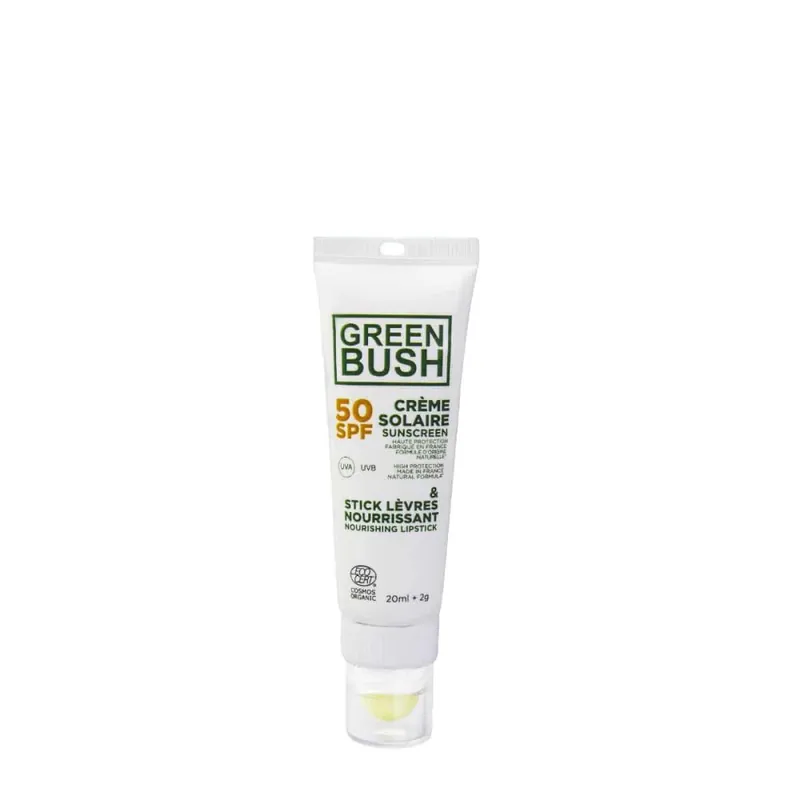 Neu Im Sortiment Greenbush Organic SPF50 Sonnencreme und Lippenbalsam