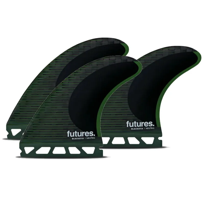 Saisonangebot FUTURES Thruster Fin Set F8 Blackstix neutral L