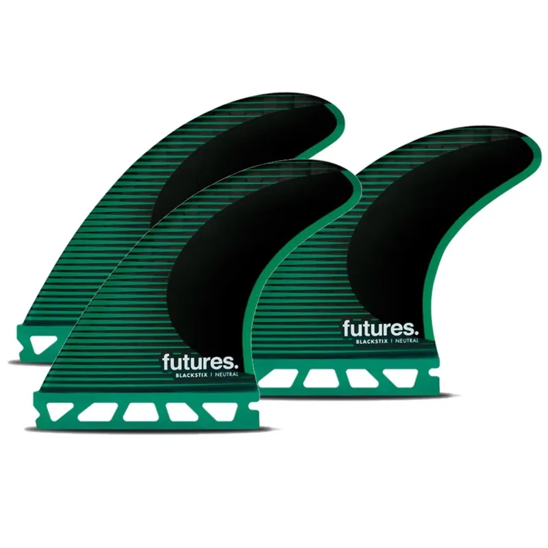 Super-Preis FUTURES Thruster Fin Set F6 Blackstix neutral M