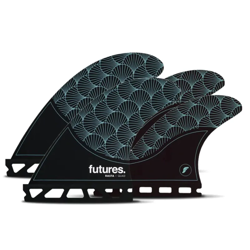 FUTURES Quad 4 Fin Set Rasta Honeycomb Echt