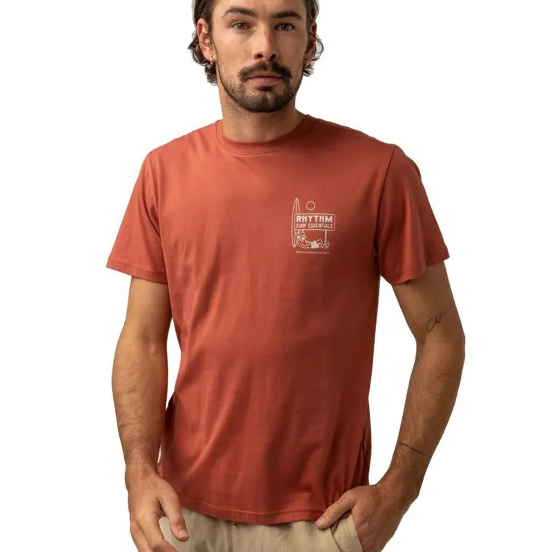 Rhythm. Wanderer SS Shirt Rust M Echt