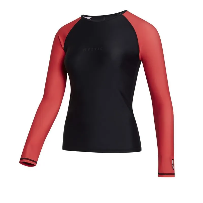 Aktuell Mystic Rashvest Women Jayde L/S Black/Red XS