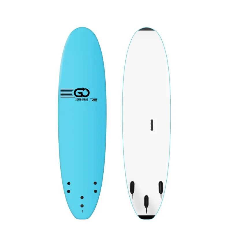 Sichere Zahlung GO Softboard School Surfboard 7.6 wide body Blau