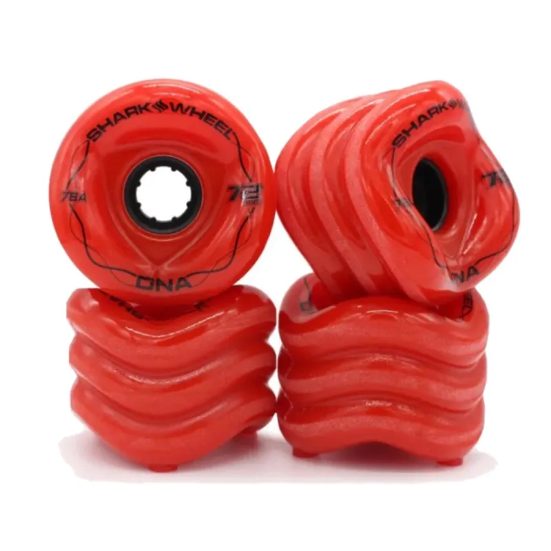 Rabatt Shark Wheels DNA ROLL (4er Set) 72mm/78a Red