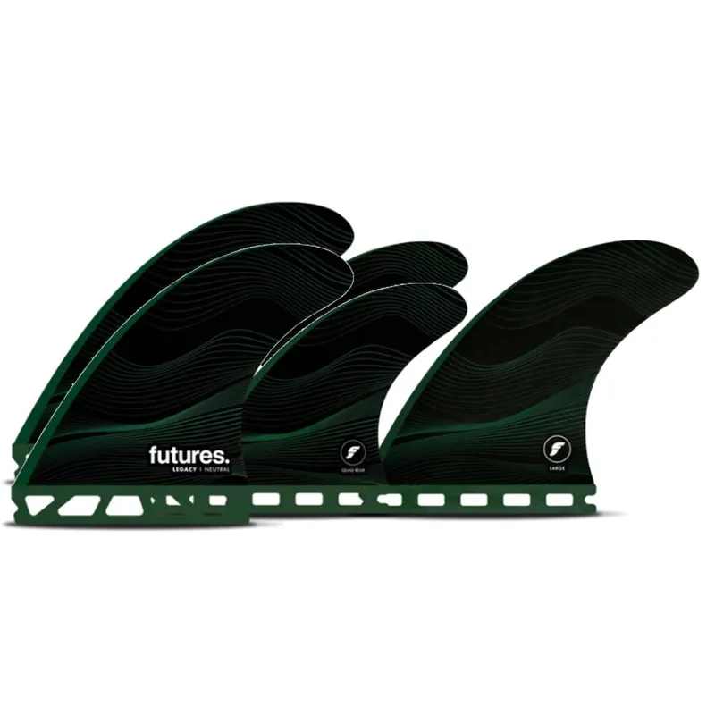 FUTURES Quad Thruster 5 Fin Set F8 Legacy Honeycom Echt