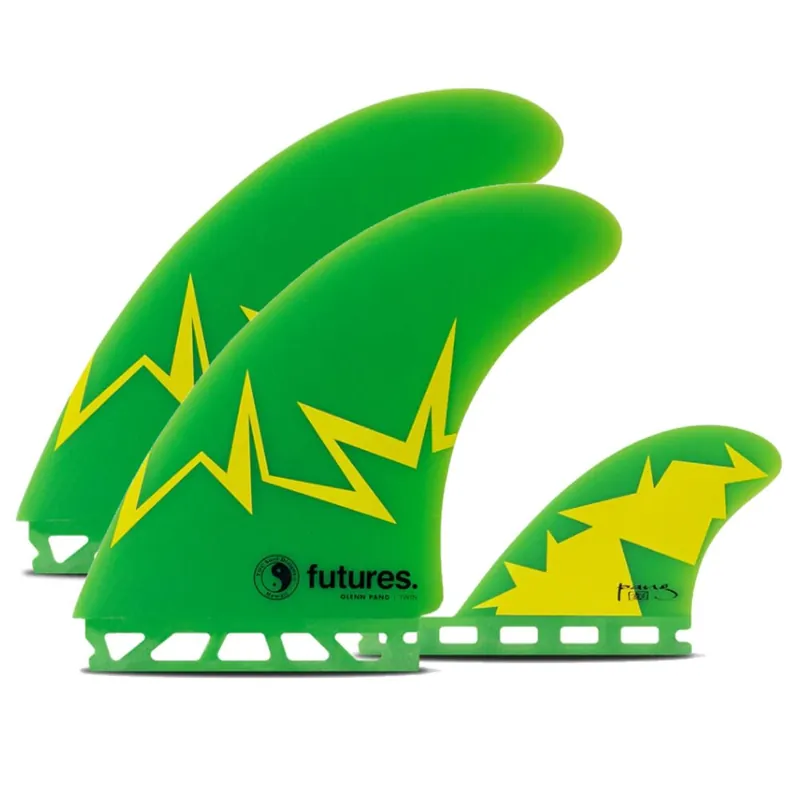 Aktuell FUTURES Twin+1 Fin Set Glenn Pang Fiberglass