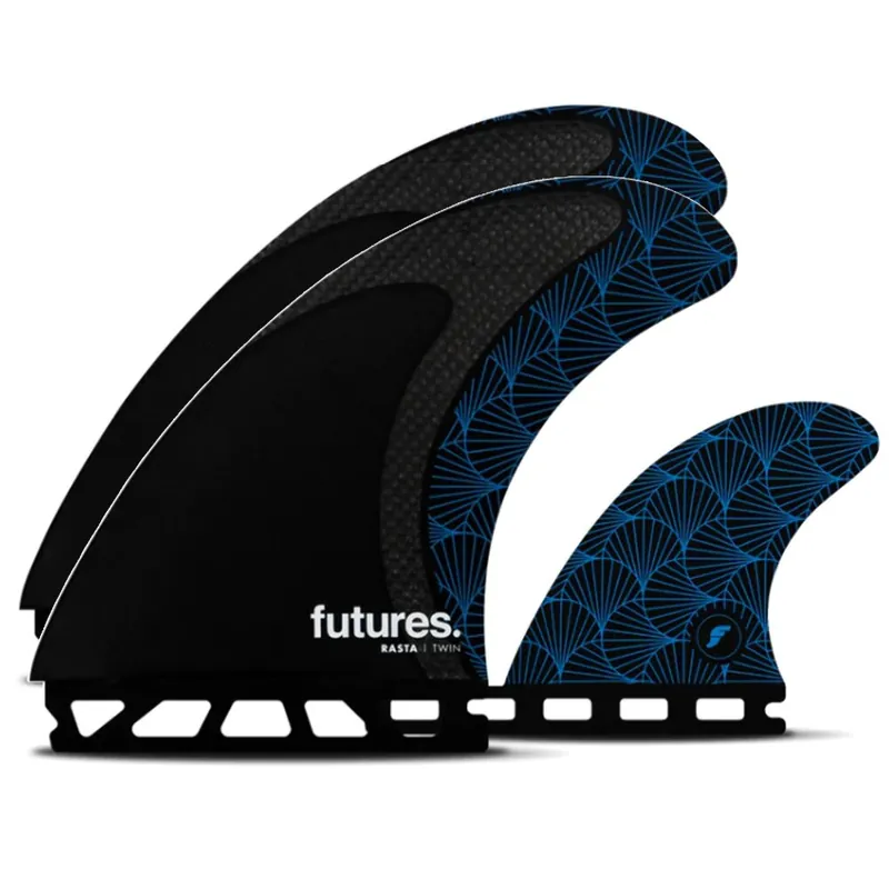 FUTURES Twin Tri Fin Set Rasta Honeycomb Carbon Sonderaktion