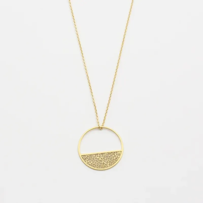 Neu Jewelberry Kette Half Moon vergoldet