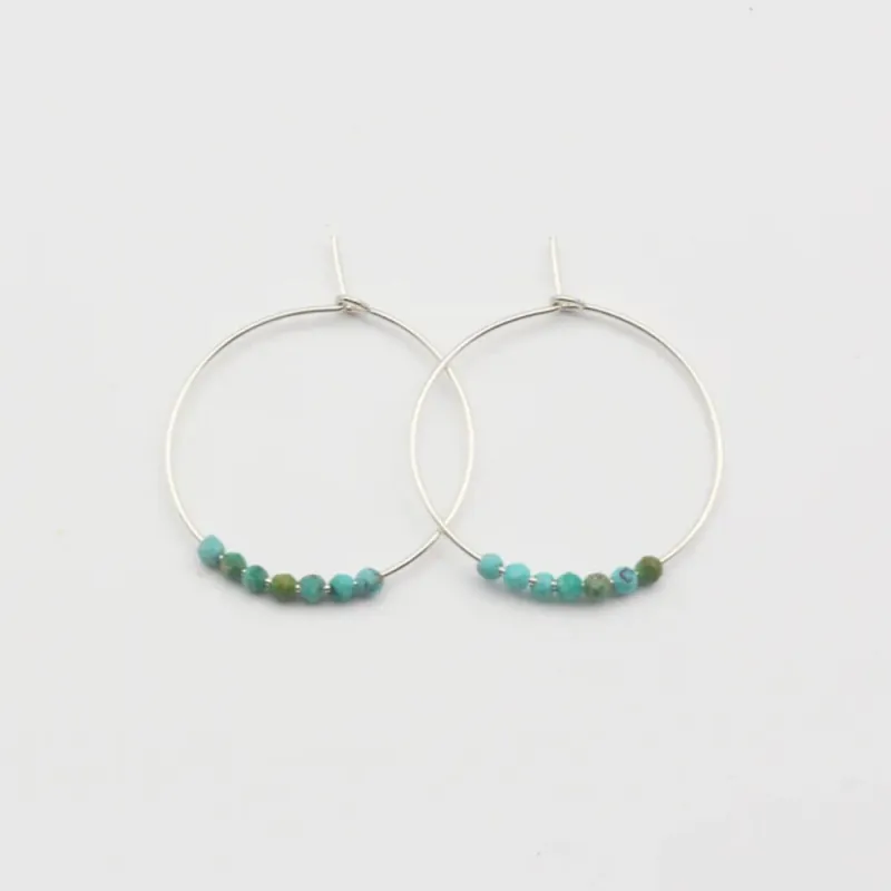 Aktuell Jewelberry Kreole Fine Pearls Turqouise Silber