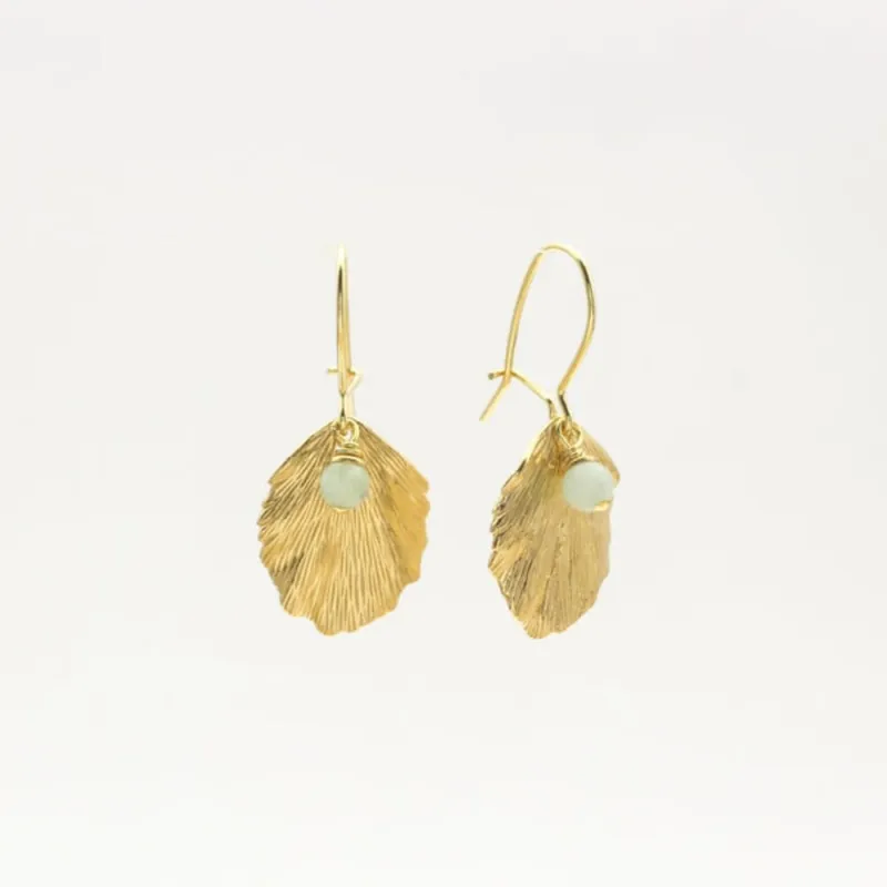 Jewelberry Ohrringe Hazel Leaf vergoldet Beliebt