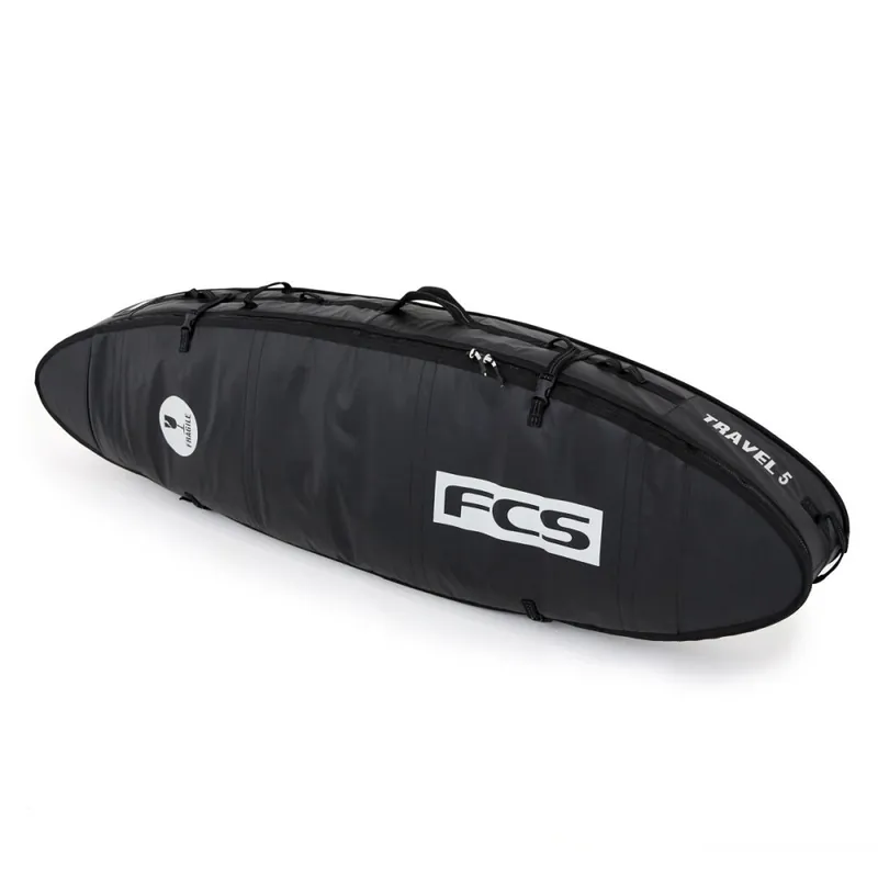 FCS Boardbag Travel 5 All Purpose Black/Grey Surfboard Cover Billig