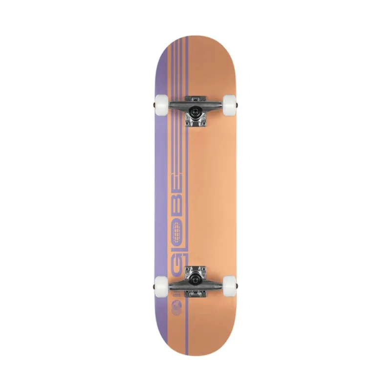 Letzte Chance Globe G0 Strype Hard 7.75" Dusty Orange/Lavender Skateboard