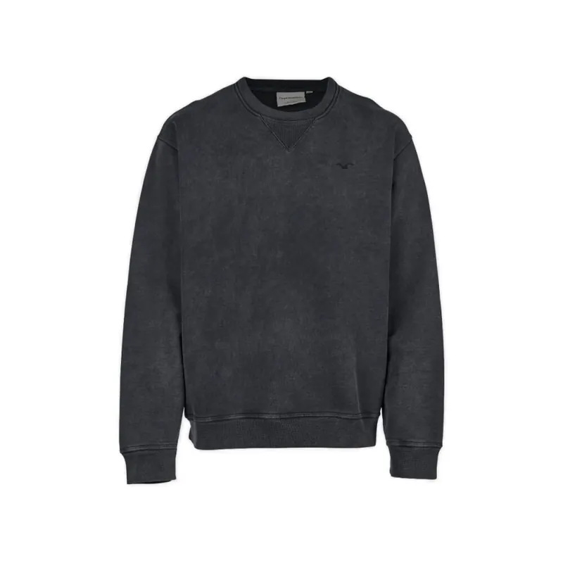 Cleptomanicx Boxy Crewneck Ligull Washed Blue Graphite L Letzte Chance