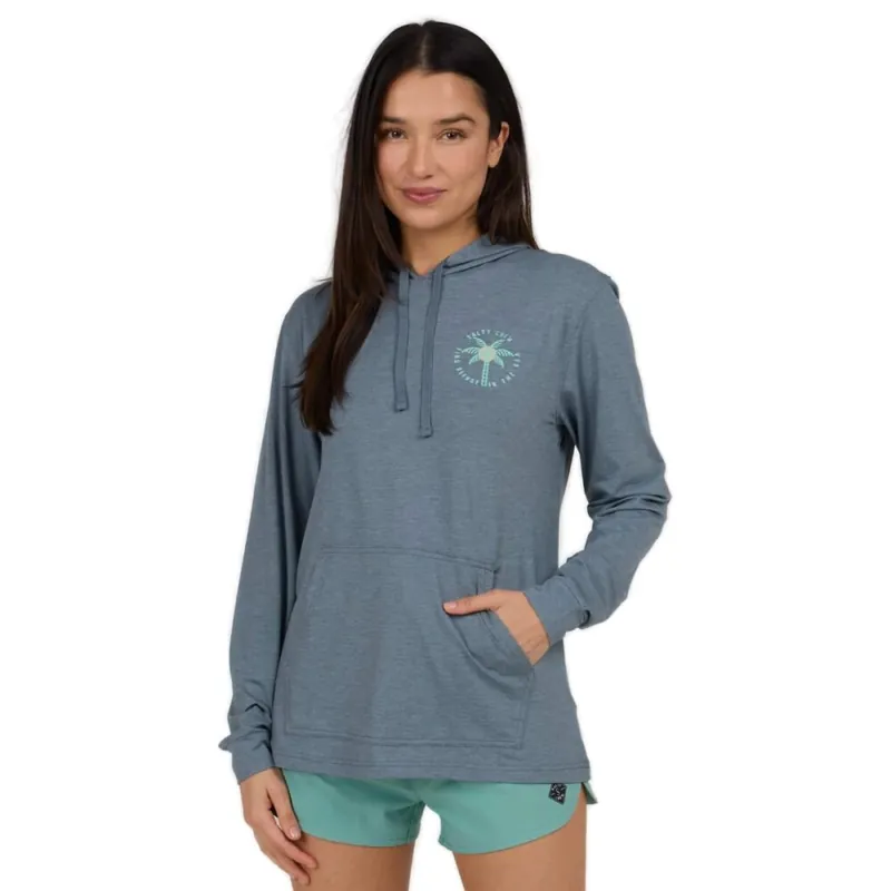 Salty Crew Queen Palm Tech Hoody Fin Blue Sonderangebot