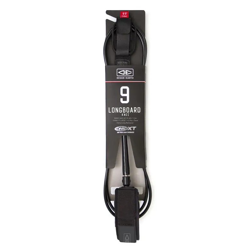 Ocean & Earth One XT Longboard Knee Leash 9‘0" Black Nur Für Kurze Zeit