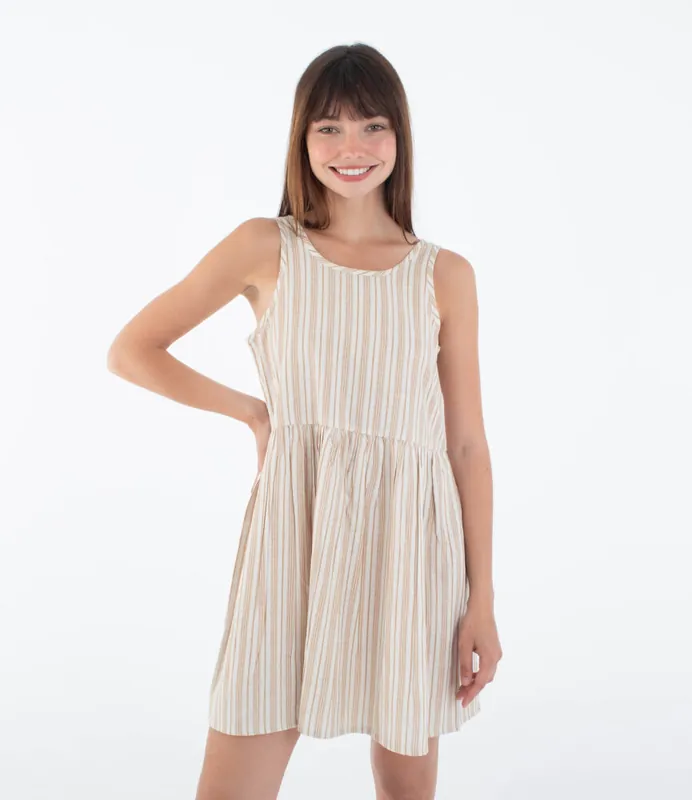 Hurley Womens New Heights Dress Tan Finale Aktion