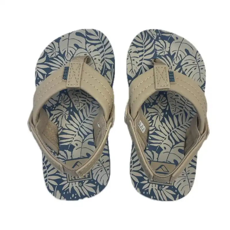 Geprüft reef Little AHI Kids Zehentrenner Blue / Tan Palm US4 - EU 20