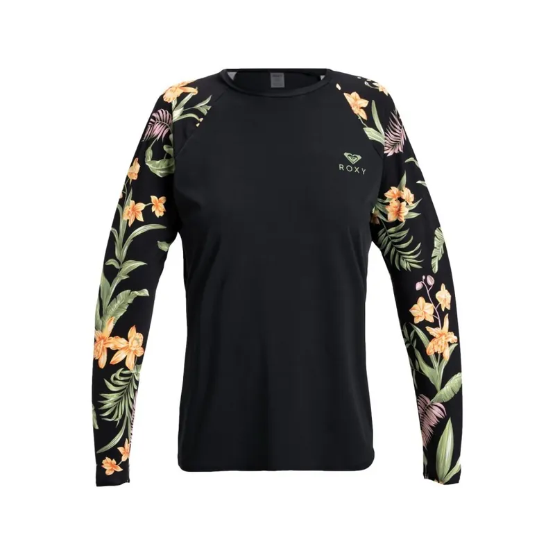 Schnäppchen Roxy Surf LS Lycra Anthracite Island Escape XS