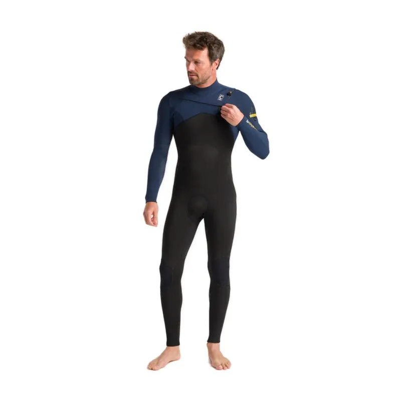 Nur Heute C-Skins NuWave Session 4/3 Frontzip Neoprenanzug Black/Bluestone/Saffron LS
