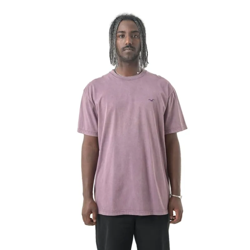 Echt Cleptomanicx Boxy Tee Ligull Washed Plum Perfect L
