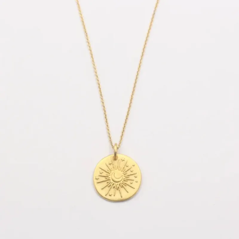 Jewelberry Kette Amulette Sun and Moon vergoldet Schnäppchen