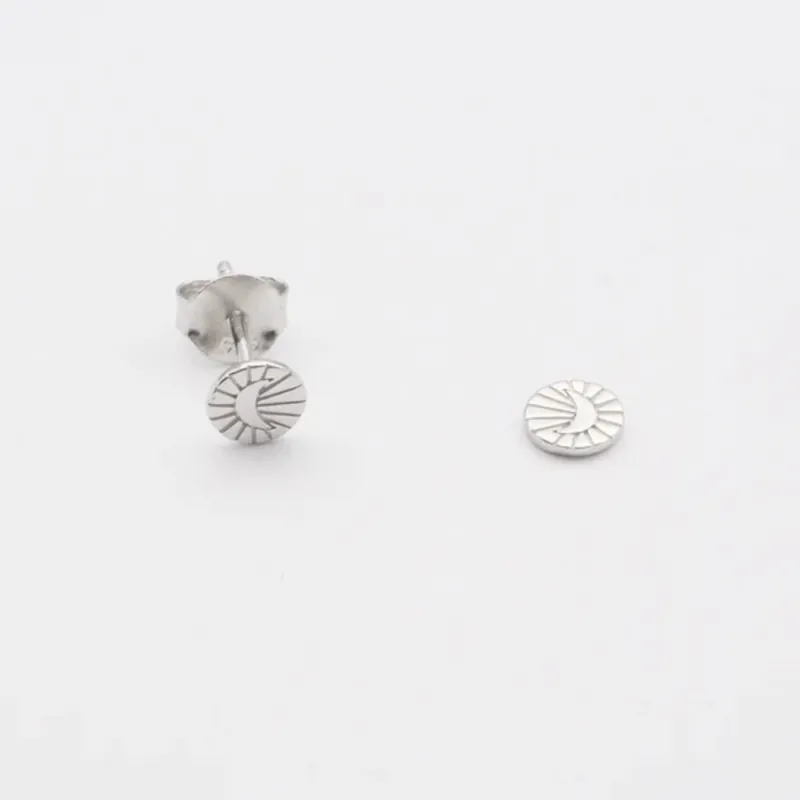 Preis Gesenkt Jewelberry Stecker Moon on a Disc Silber