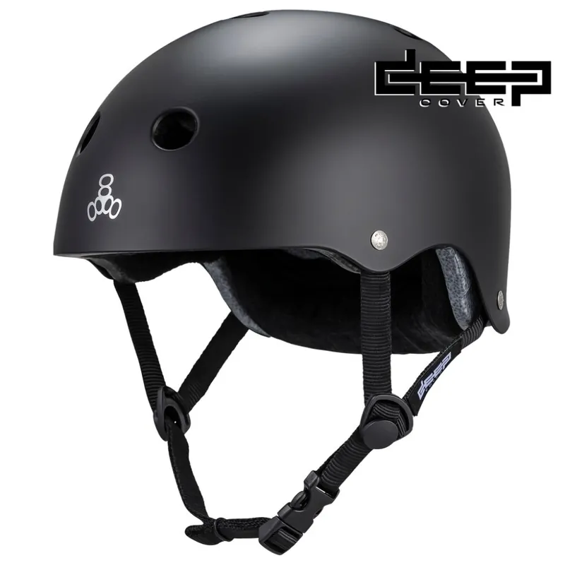 Triple 8 Deep Cover Skatehelm Black S/M (53-57cm) Garantierte Lieferung
