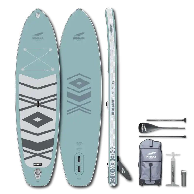 Zertifiziert Indiana 10‘6 Family Pack misty blue