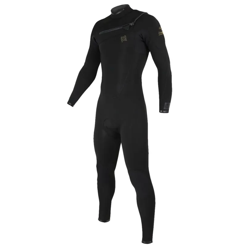 Soöruz Fighter Chestzip 4/3 Neoprenanzug Organic Oysterprene Black Sale