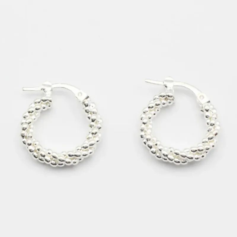 Kracherpreis Jewelberry Kreole Twisted Dots Silber