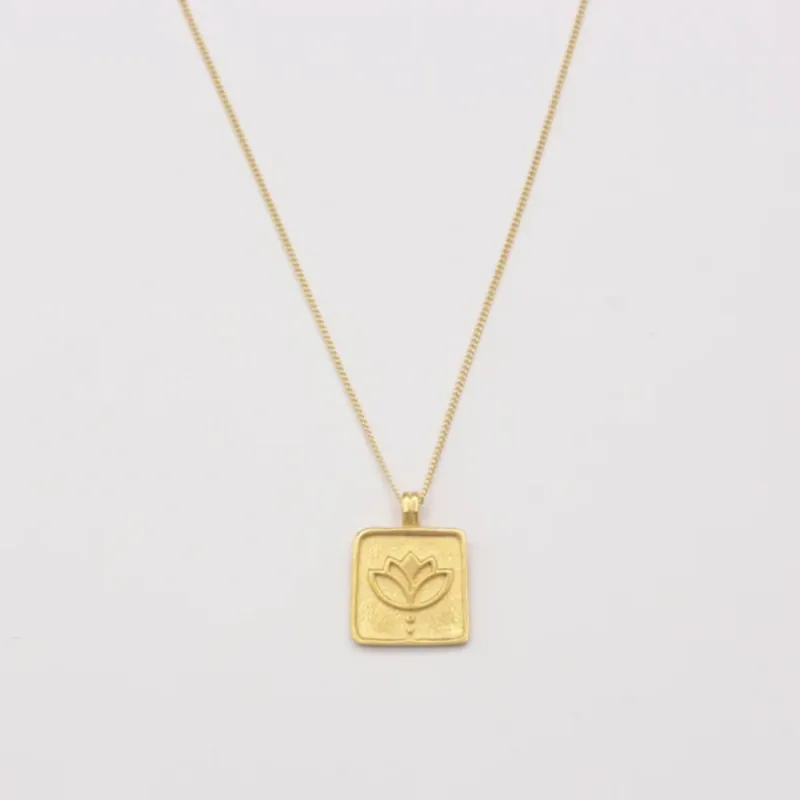Nur Heute Jewelberry Kette Amulette Lotus vergoldet