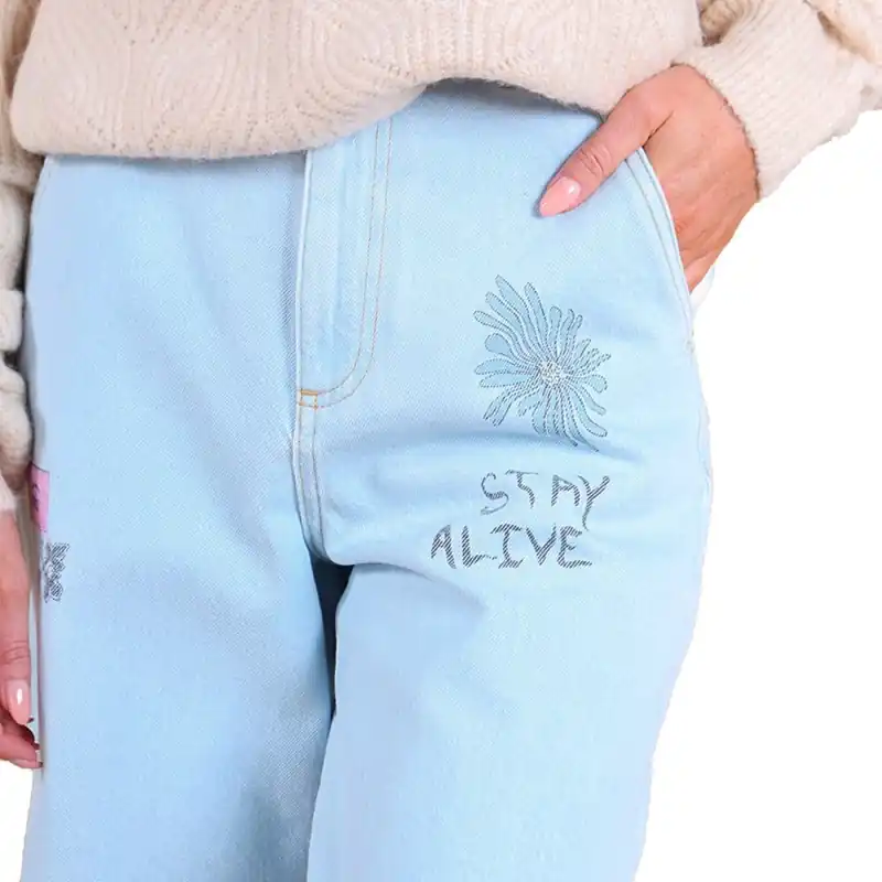 Oxbow Women Denim Hose Light Blue 36 Schneller Versand