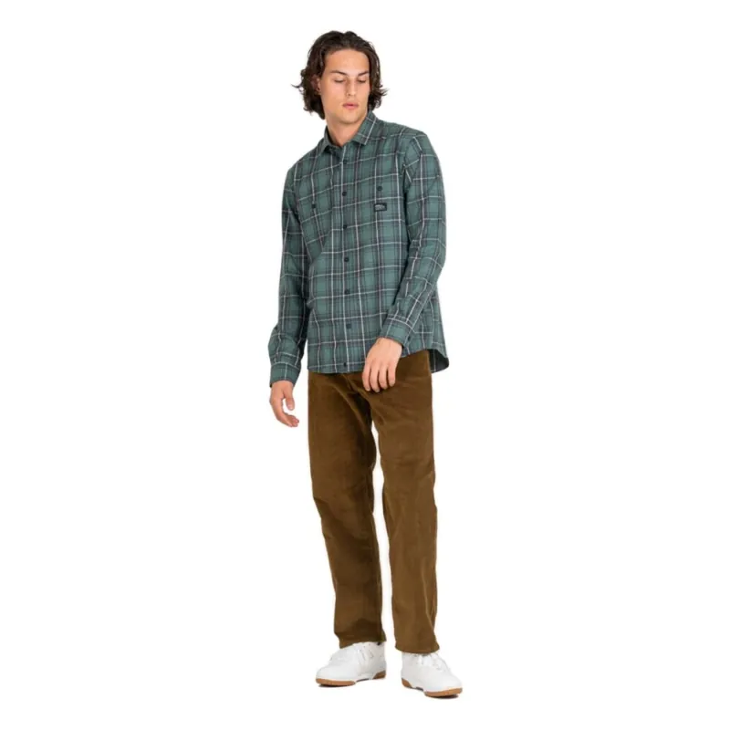 Reell Alvar Check Shirt Green/Black/White S Super-Preis