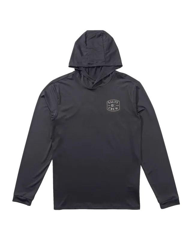 Günstig Salty Crew Capitals Hooded Sunshirt Charcoal