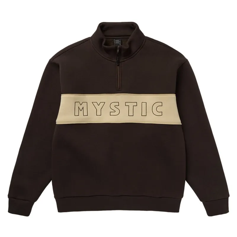 Mystic Slate Half Zip Sweat Dark Brown L Schneller Versand