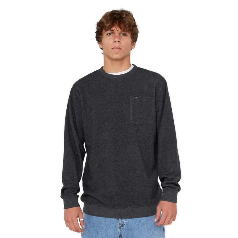Sale Rip Curl Men Grid Crew Pullover Black Marle